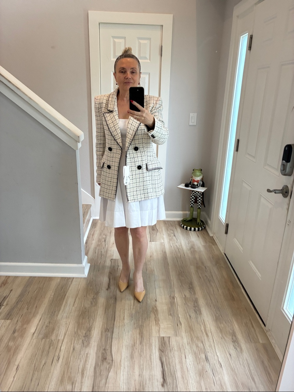 Zara Tweed Blazer size L - Picture 4 of 8